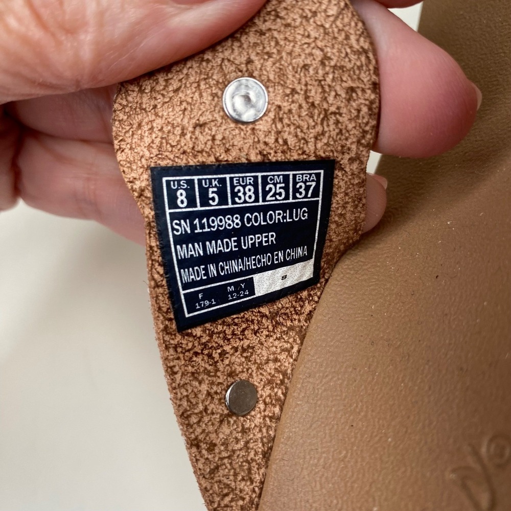 Skechers Cali Rare Blossom Wedge Sandals Brown Arch Fit Cork Flip Flops Size 8 - Picture 8 of 11